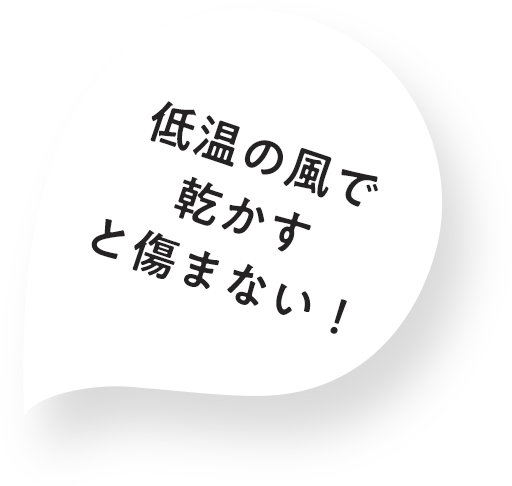 低温の風だと傷まない